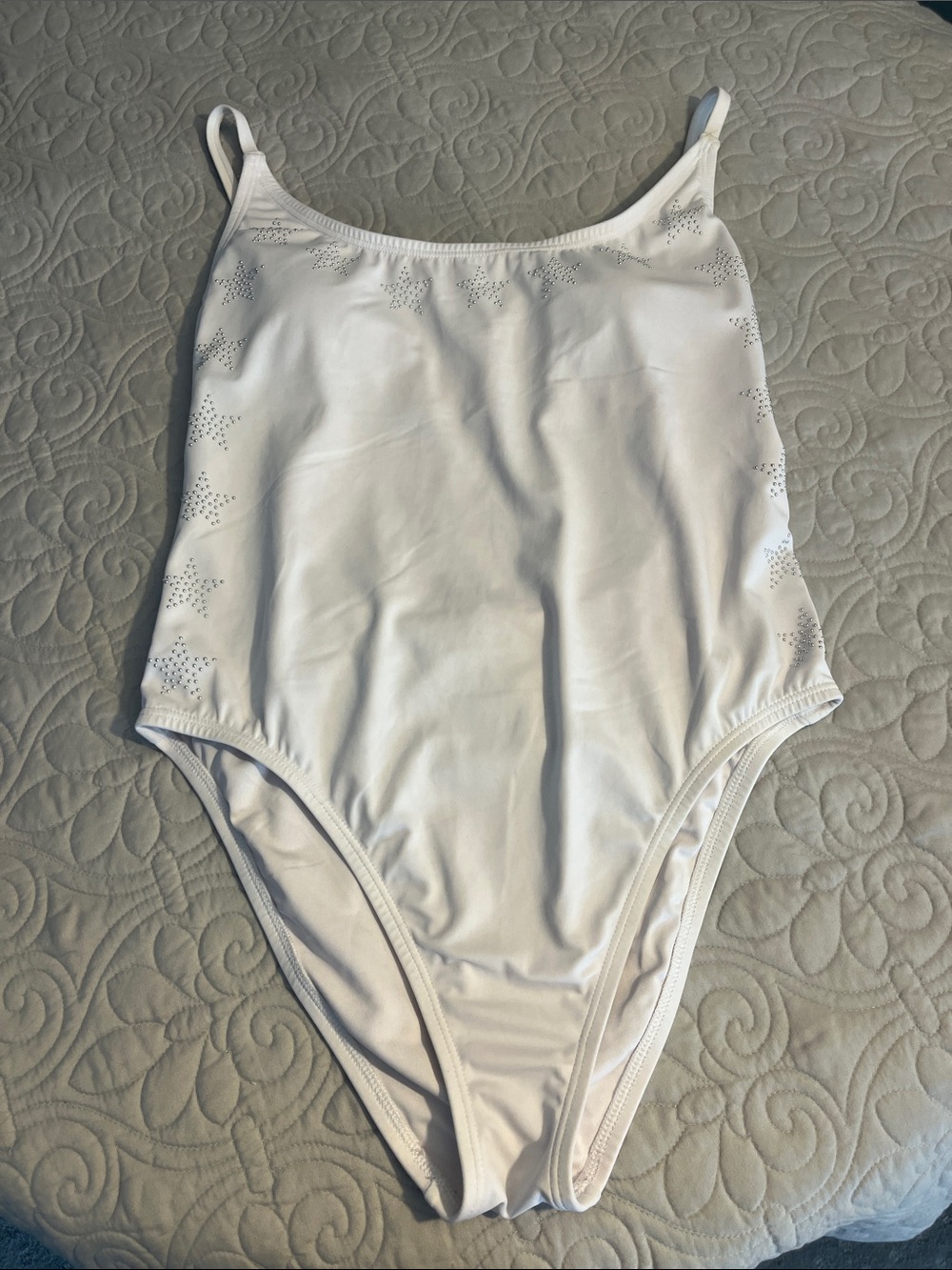 PINK Victoria's Secret White One-Piece Swimsuit with Star Cutout Accents